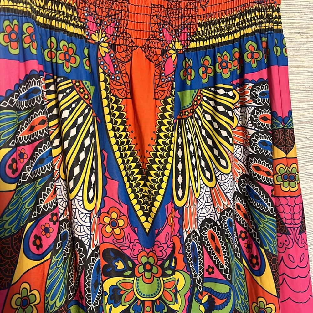 Cristinalove  Tropical Floral Smocked Strapless Dress – Size M (668) - Picture 7 of 9
